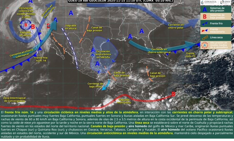 Chubascos y rachas de viento en Veracruz